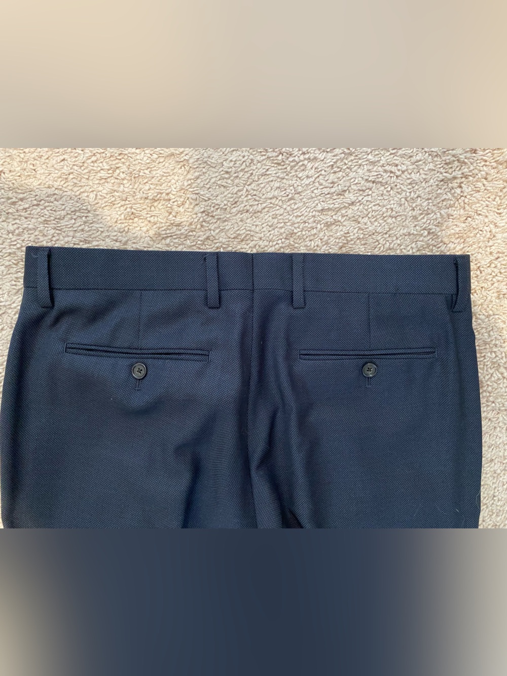 Banana Republic Men's Suit- Marzotto Super 110 Navy Birdseye 40R, 32x32 - Picture 15 of 15